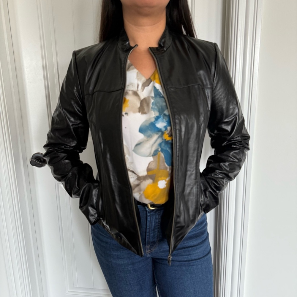 Faded Glory Women's Black Leather Jacket